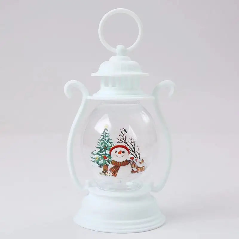 Christmas Hanging Lamp Lantern Lights Glittering Snow Globe Lantern Christmas Tree Ornaments Xmas Gifts New Year Decor Lights